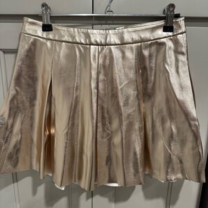 J.Crew Girls Crewcuts Gold holiday Pleated Skirt new with tags size 12